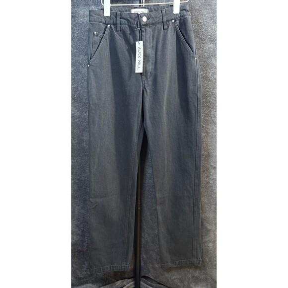 Alex Mill Womens  4 Black Recycled Denim Straight Leg - Picture 2 of 12